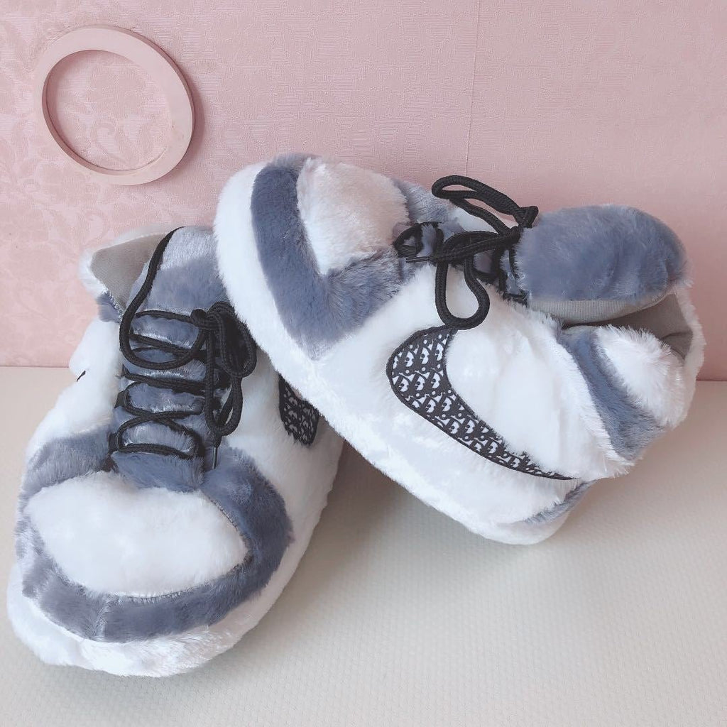 Gray Sneaker Slippers