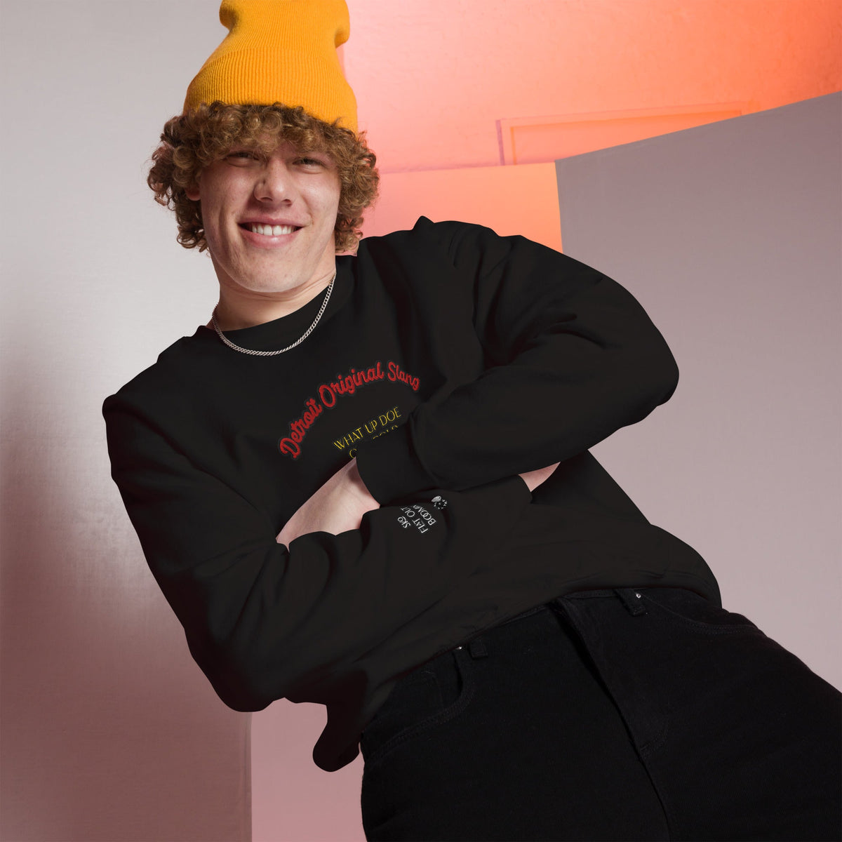 Detroit Original Slang Embroidered Sweatshirt | Quality Comfortable Streetwear