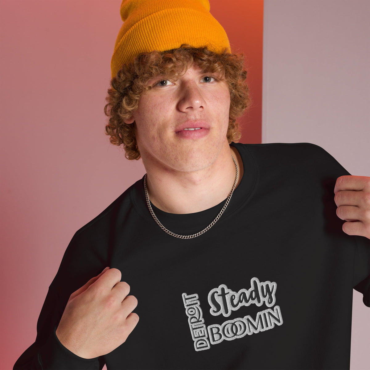 Detroit Steady Boomin Men's Embroidered Sweatshirt | Premium Comfort & Style