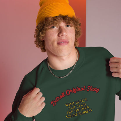 Detroit Original Slang Embroidered Sweatshirt | Quality Comfortable Streetwear