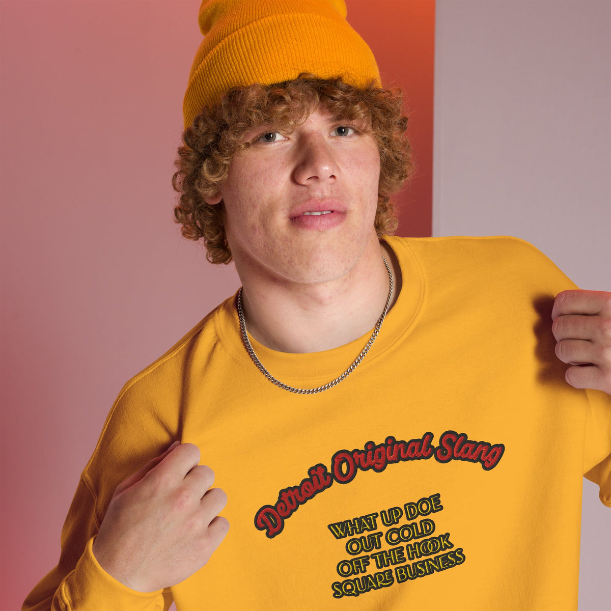 Detroit Original Slang Embroidered Sweatshirt | Quality Comfortable Streetwear
