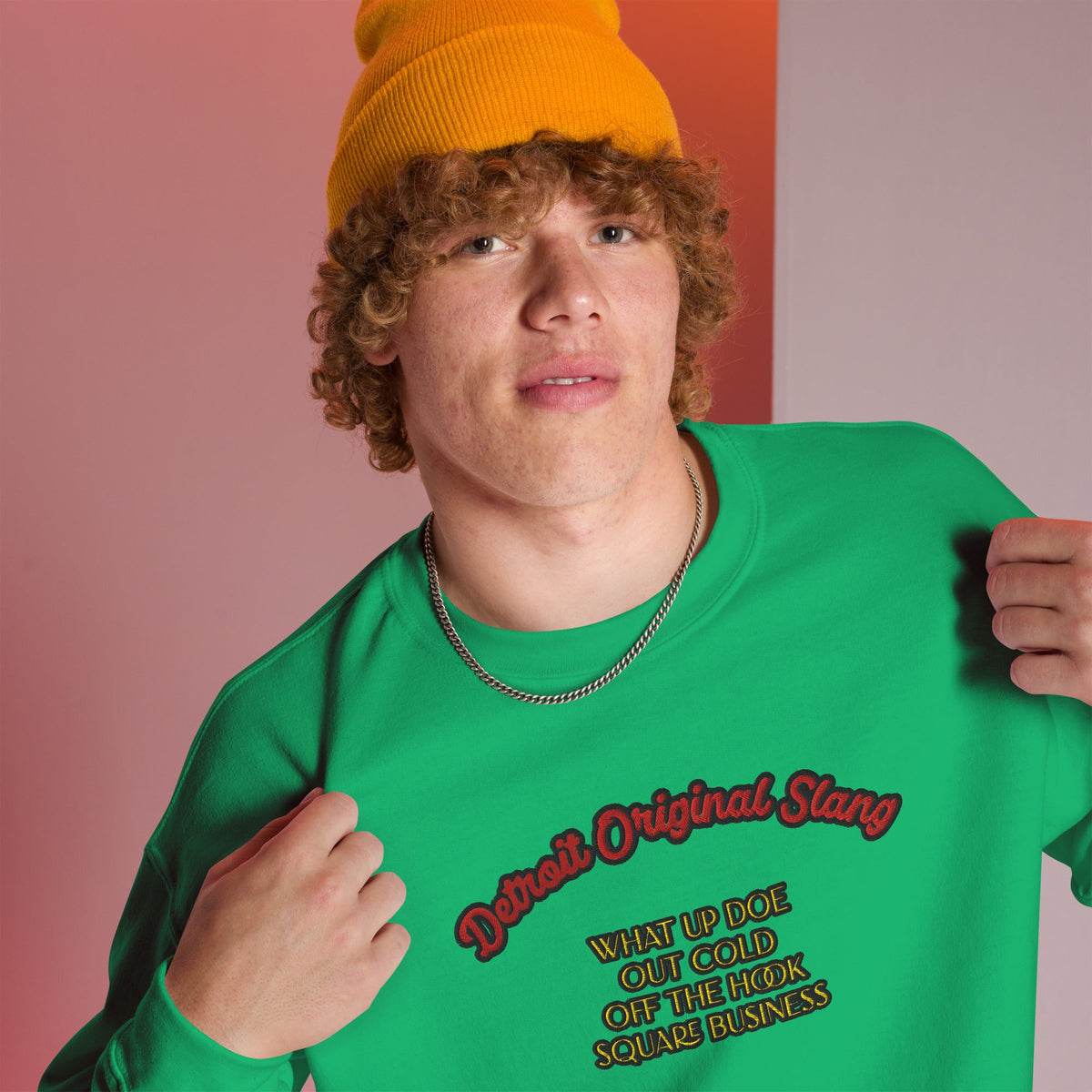 Detroit Original Slang Embroidered Sweatshirt | Quality Comfortable Streetwear
