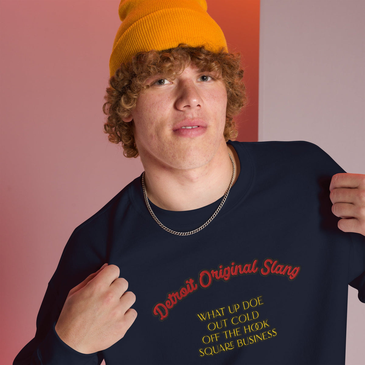 Detroit Original Slang Embroidered Sweatshirt | Quality Comfortable Streetwear