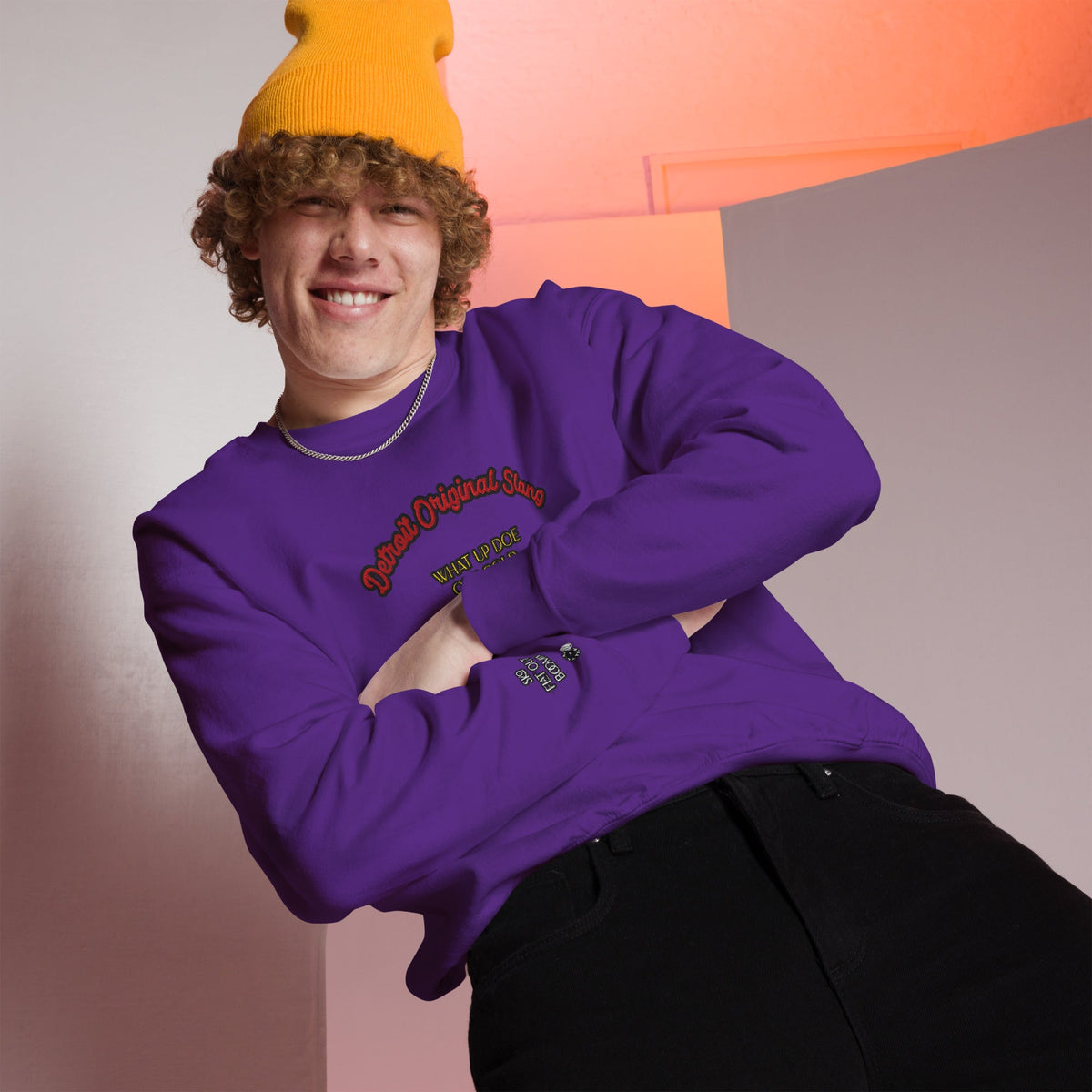 Detroit Original Slang Embroidered Sweatshirt | Quality Comfortable Streetwear