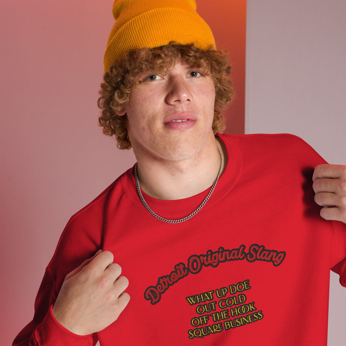 Detroit Original Slang Embroidered Sweatshirt | Quality Comfortable Streetwear