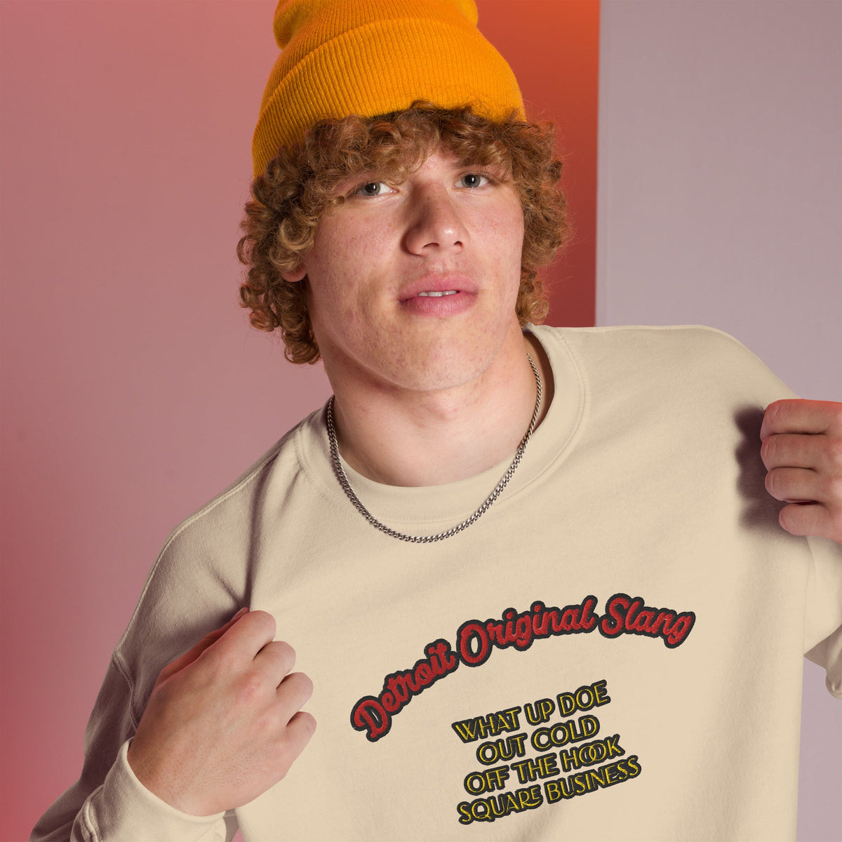 Detroit Original Slang Embroidered Sweatshirt | Quality Comfortable Streetwear