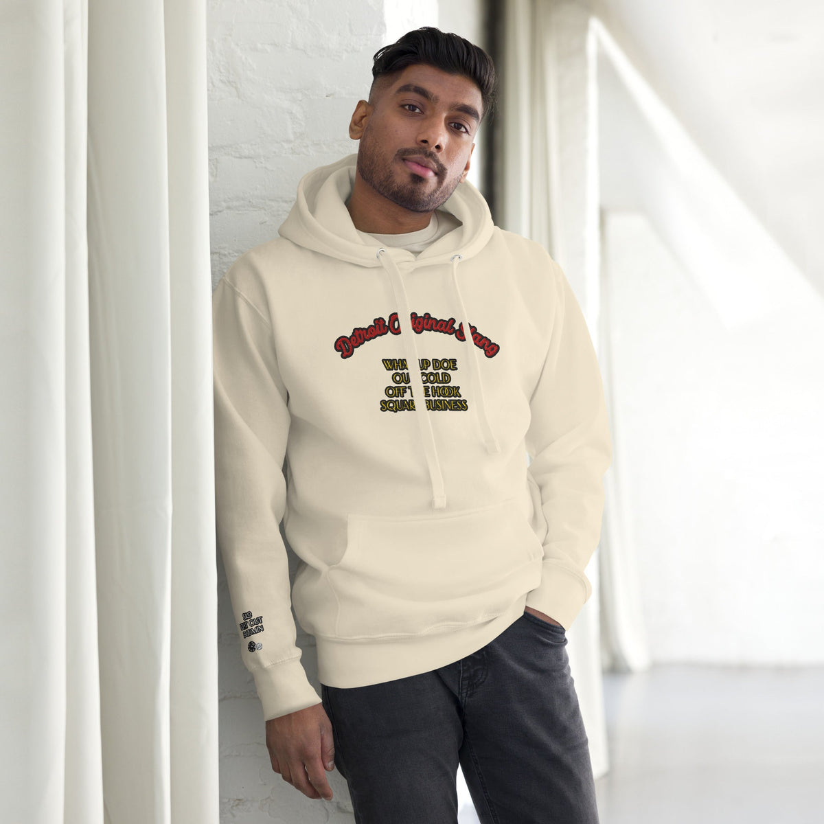Detroit Original Slang Embroidered Hoodie | Premium Detroit Streetwear