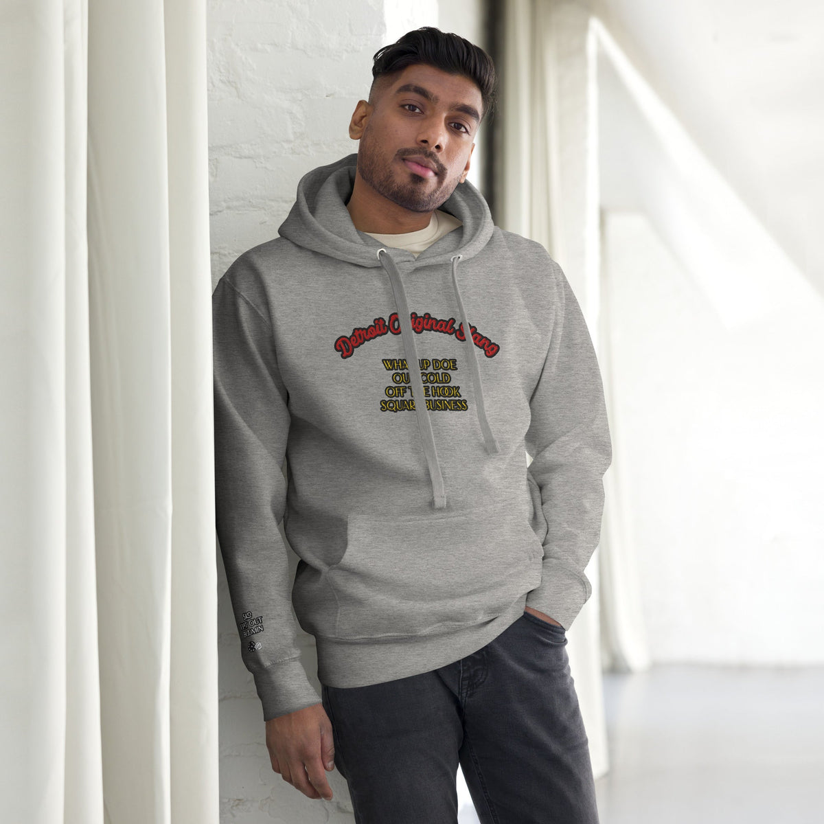 Detroit Original Slang Embroidered Hoodie | Premium Detroit Streetwear