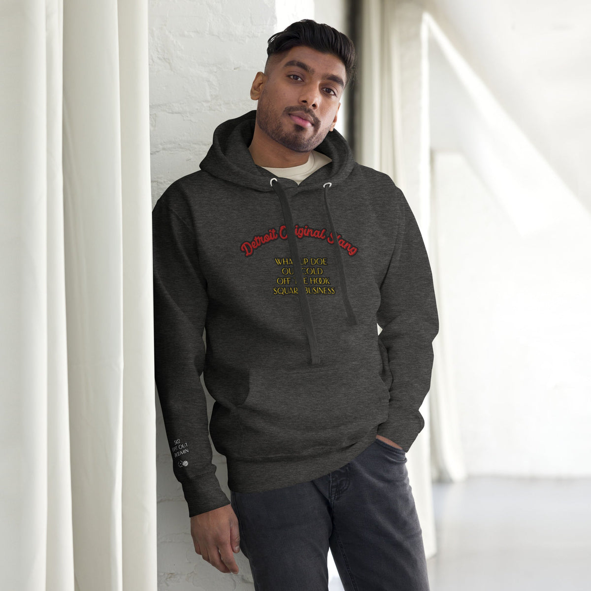 Detroit Original Slang Embroidered Hoodie | Premium Detroit Streetwear
