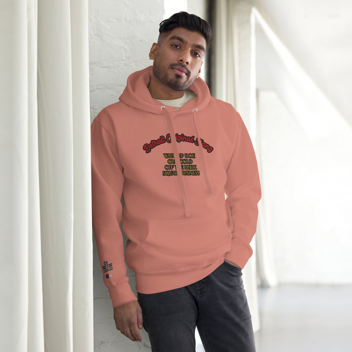 Detroit Original Slang Embroidered Hoodie | Premium Detroit Streetwear