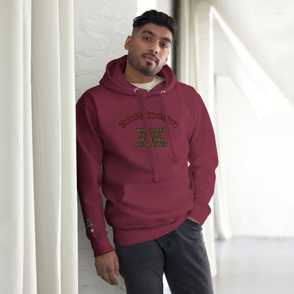 Detroit Original Slang Embroidered Hoodie | Premium Detroit Streetwear