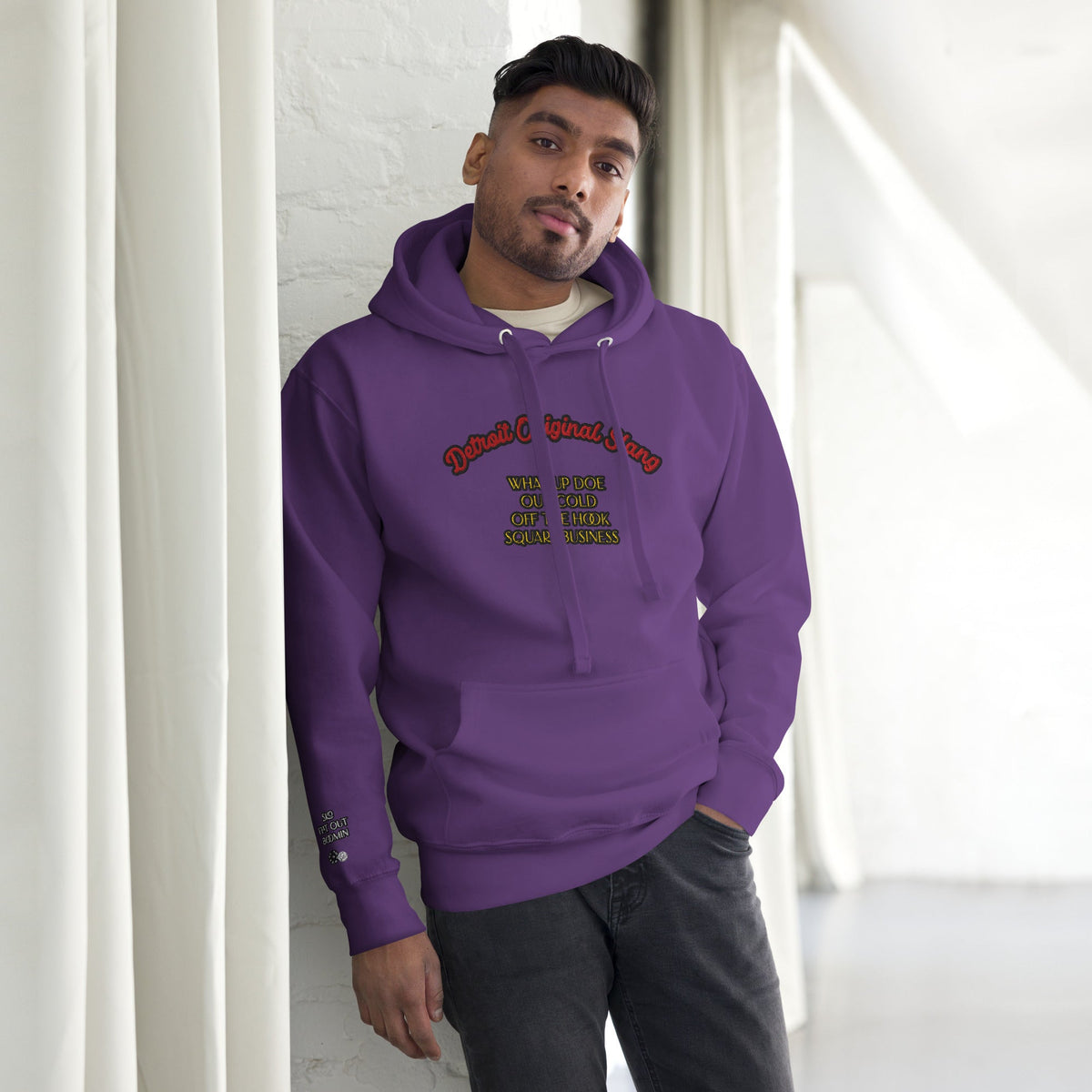 Detroit Original Slang Embroidered Hoodie | Premium Detroit Streetwear