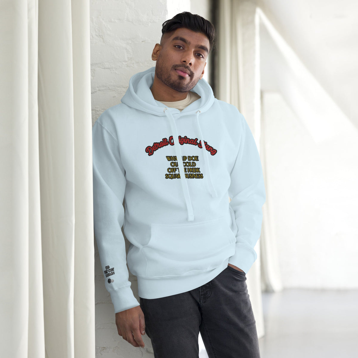 Detroit Original Slang Embroidered Hoodie | Premium Detroit Streetwear