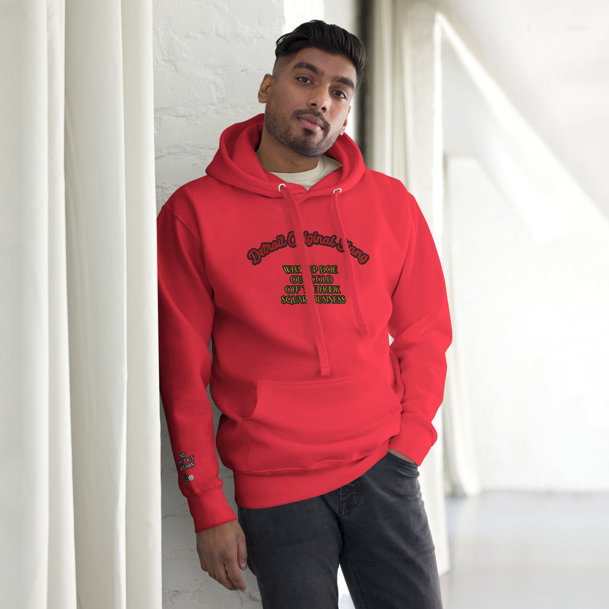 Detroit Original Slang Embroidered Hoodie | Premium Detroit Streetwear