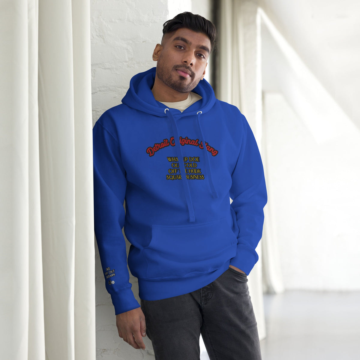 Detroit Original Slang Embroidered Hoodie | Premium Detroit Streetwear