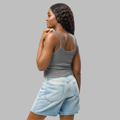 My Tackie Tees Women's Micro-Rib Tank Top | Embroidered Statement Piece