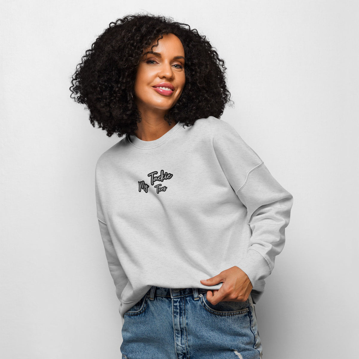 My Tackie Tees Women's Organic Crew Neck Sweatshirt | Comfortable & Stylish