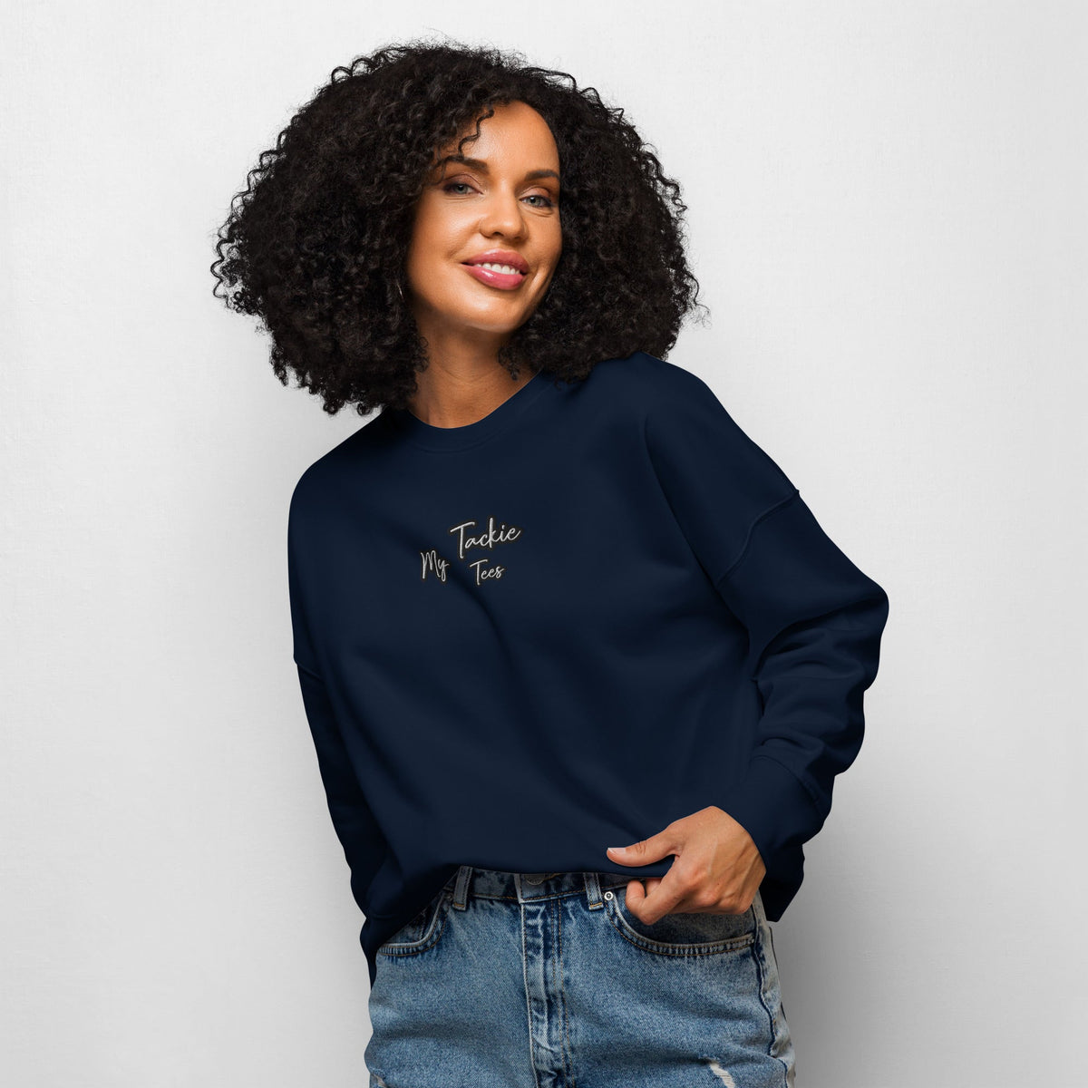 My Tackie Tees Women's Organic Crew Neck Sweatshirt | Comfortable & Stylish